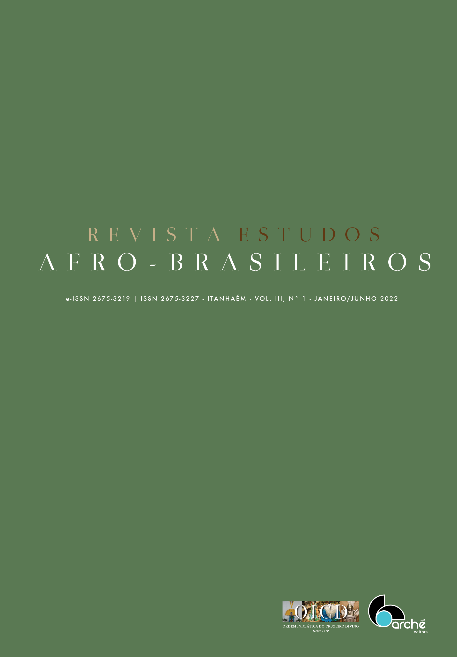Capa do volume 3, n.1, de 2022, da revista Estudos Afro-Brasileiros